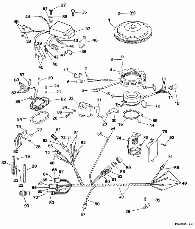 ����� EVINRUDE E115TSLEUA 1997  - nition System