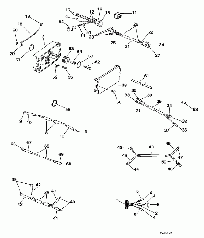 ��������� ��������� EVINRUDE E115TSLEUA 1997  - wer Trim/tilt Electrical / wer Trim / tilt ���������