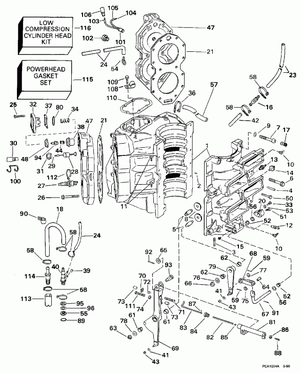  Evinrude E130TLEUB 1997  - linder & ������ ���������