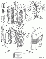 ���������� & �������� ��������� - 150 H.p. (Carburetor & Intake Manifold - 150 H.p.)