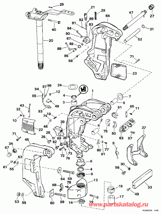  EVINRUDE E150GLEUE 1997  - dsection - dsection