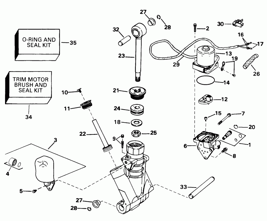 ��������� �������� ����� ������� E150ICXEUC 1997  - wer Trim / tilt Hydraulic Assembly / wer Trim/tilt Hydraulic Assembly