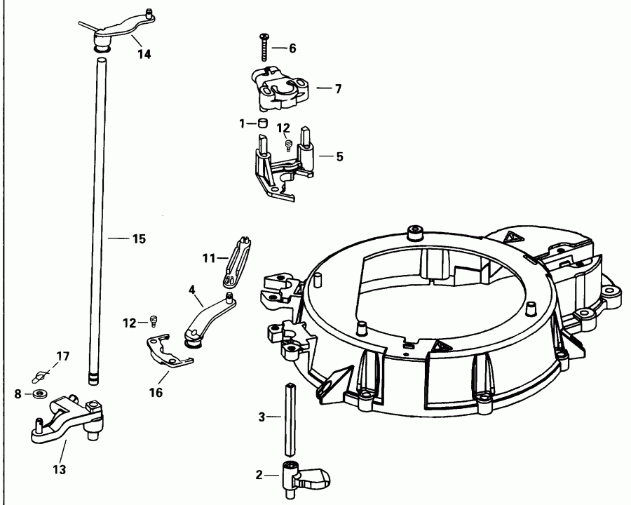 ����� EVINRUDE E150ICXEUC 1997  - rottle Linkage / rottle ��������� ��������