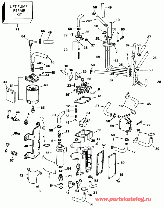 �������� ��������� ����� EVINRUDE E150IXEUC 1997  - el Components - el Components