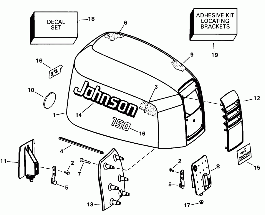 ����� EVINRUDE E150PLEUC 1997  -  Johnson - Johnson