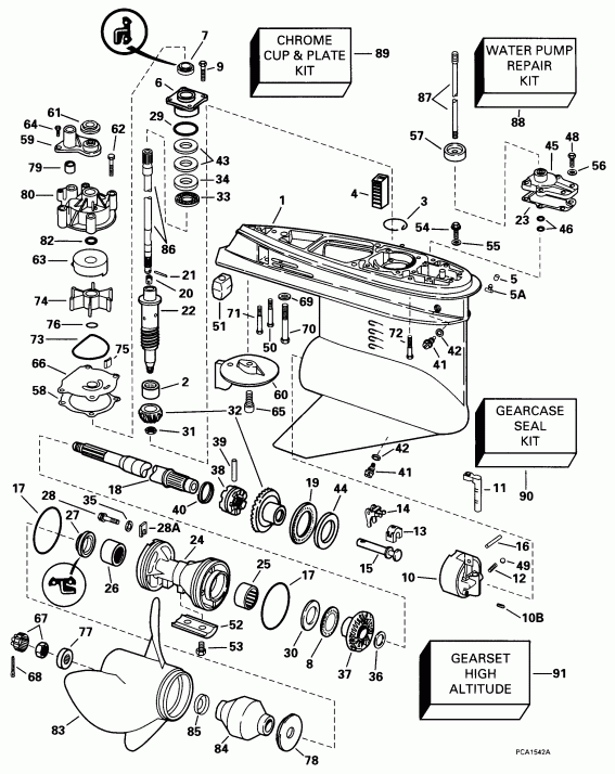 ��������� �������� ����� Evinrude E150PLEUC 1997  - �������� Rotation -- Il Models /  Standard Rotation -- Il Models