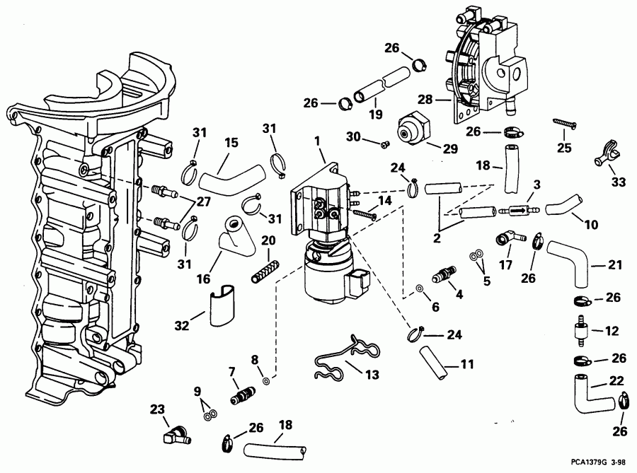 ��������� ����� EVINRUDE E150PLEUC 1997  - l Components - l Components