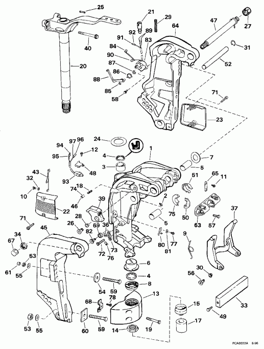��������� ��������� Evinrude E150SLEUE 1997  - dsection