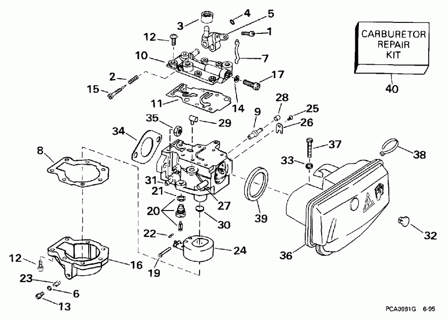 ��������� ������� E15EEUC 1997  - rburetor / rburetor