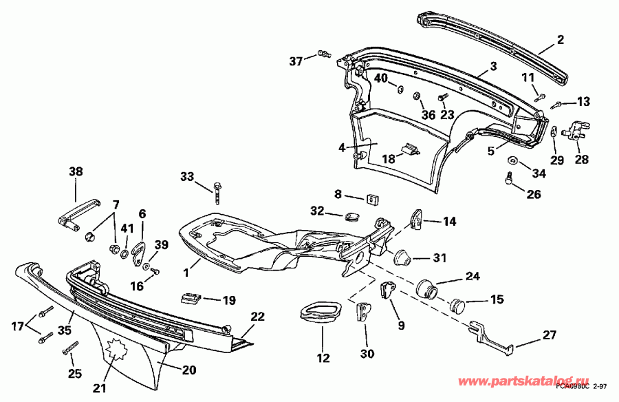 ��������� �������� ����� EVINRUDE E15EEUC 1997  - wer Engine Cover - wer ������ ��������� (�����)