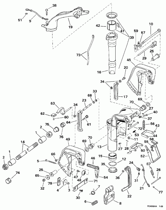 ����� EVINRUDE E15ELEUC 1997  - dsection / dsection