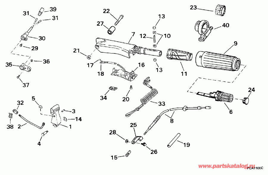 ��������� Evinrude E15FREUA 1997  - ee������ & ������������� Handle
