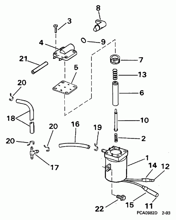 �������� ��������� ����� Evinrude E15RLEUC 1997  - ectric Primer System / ectric Primer System
