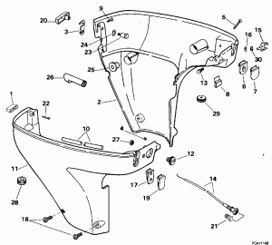 ������ ��������� (�����) - Evinrude (Engine Cover - Evinrude)