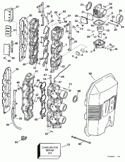 ���������� & �������� ��������� - 175 H.p. (Carburetor & Intake Manifold - 175 H.p.)