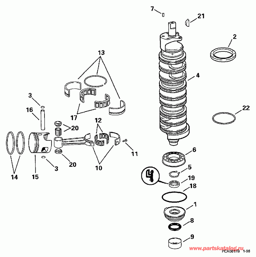 ����� Evinrude E175NXEUC 1997  - ank��� & ������