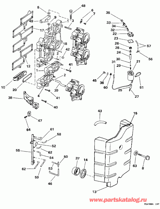 ����� Evinrude E200CXEUA 1997  - take ��������� / take Manifold