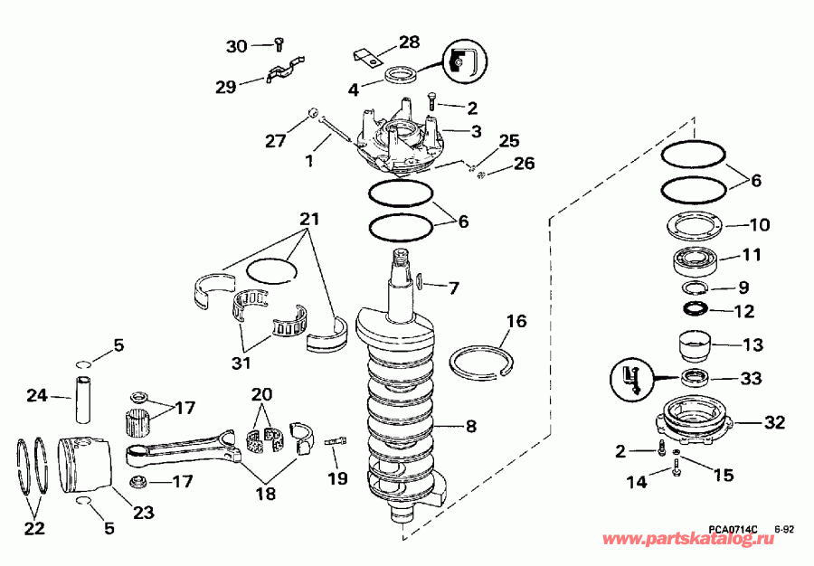 ��������� ����� ������� E200TXEUA 1997  - ank��� & ������� - ankshaft & Piston
