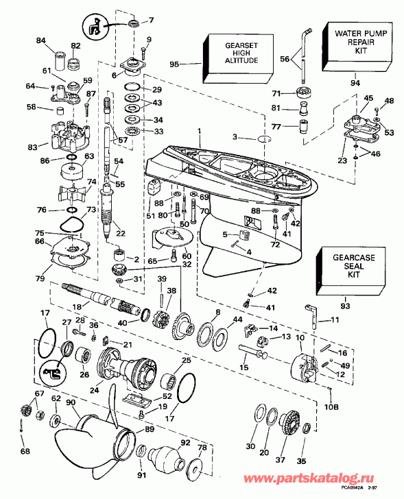 EVINRUDE E225CXEUD 1997  - �������� Rotation - 25 ���� & 30 ���� Models