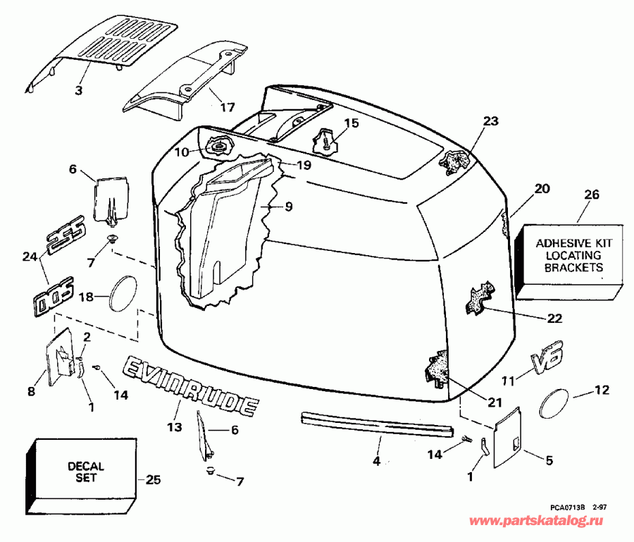 ��������� ��������� Evinrude E225STLEUD 1997  - Evinrude - 200stl, 225stl / Evinrude - 200stl, 225stl