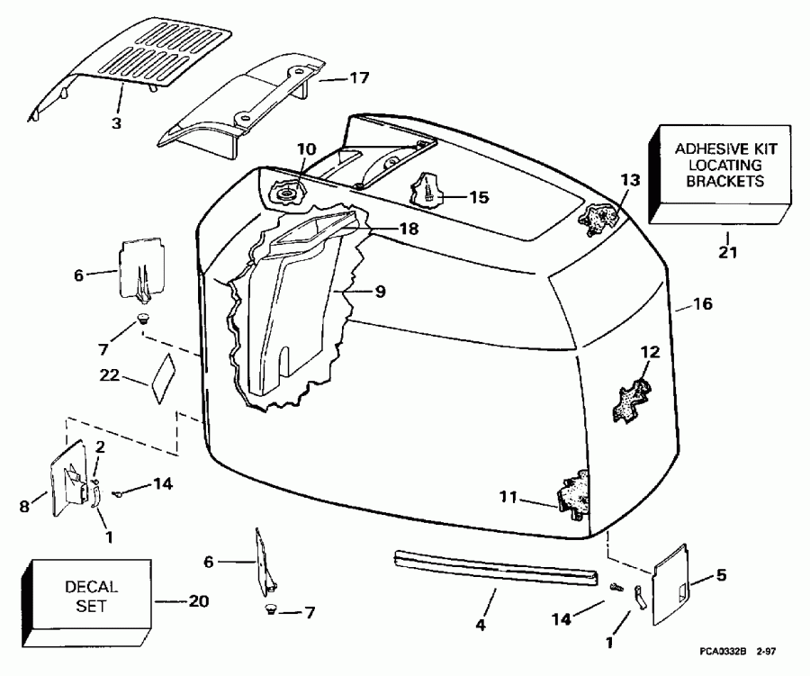 ��������� ��������� EVINRUDE E225STLEUD 1997  - Johnson - 200tx, 200cx, 225 - Johnson - 200tx, 200cx, 225
