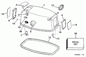 ������ ��������� (�����) - Evinrude (Engine Cover - Evinrude)