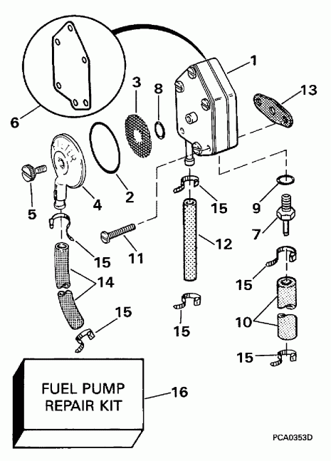 �������� ����� EVINRUDE E25ELEUB 1997  - el ����� - el Pump