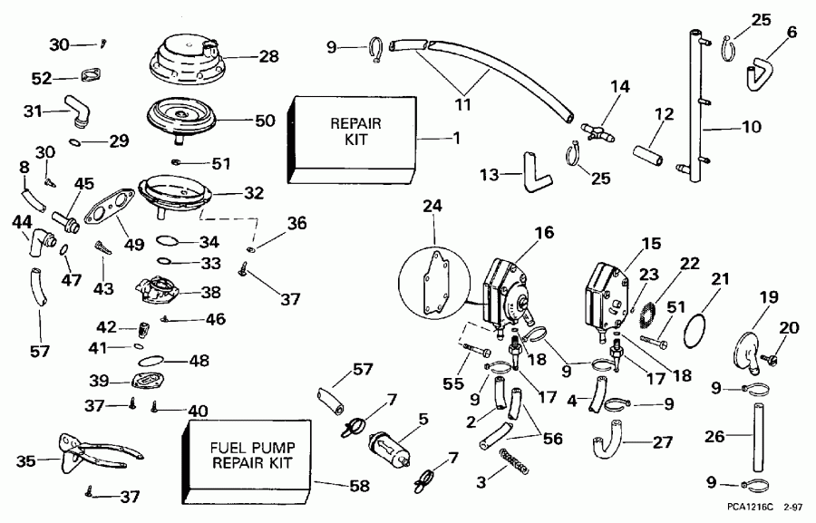 ��������� ��������� EVINRUDE E25KLEUR 1997  - el System - el System