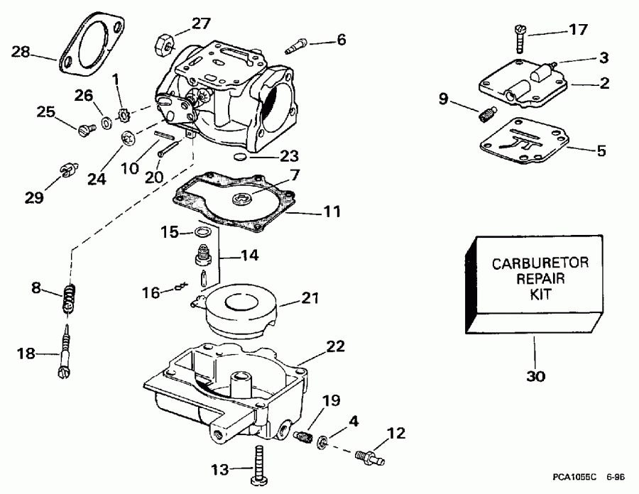 ��������� ����� ������� E25REUM 1997  - rburetor 25ba, 25ra, 25rd, 30ba, 30r, 25jr - rburetor 25ba, 25ra, 25rd, 30ba, 30r, 25jr