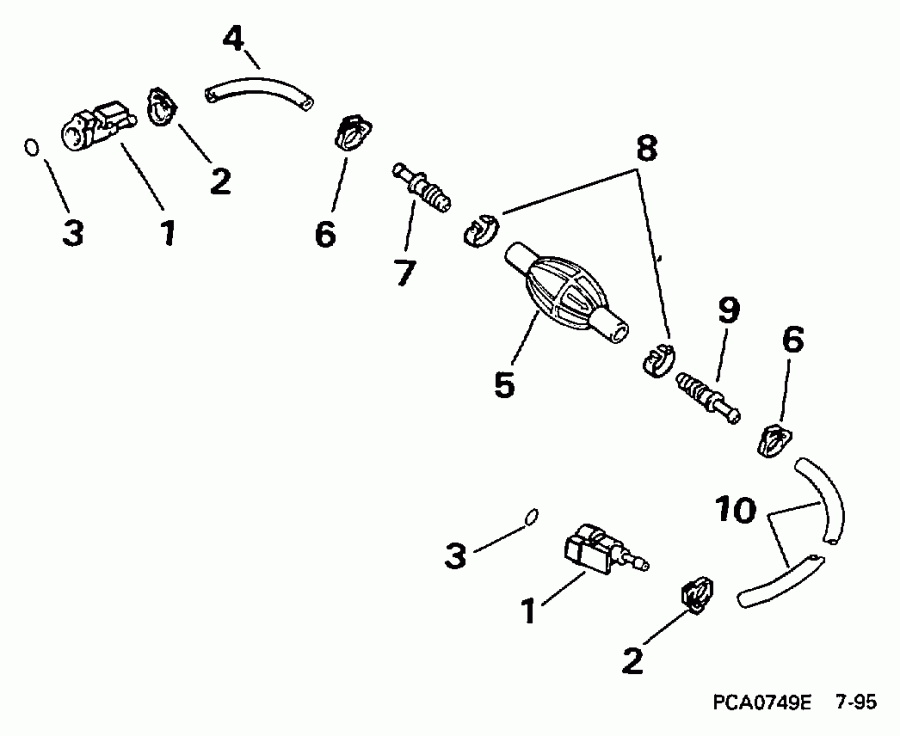 Evinrude E30REUD 1997  - el Hose & Primer Bulb 5/16 In. I.d.