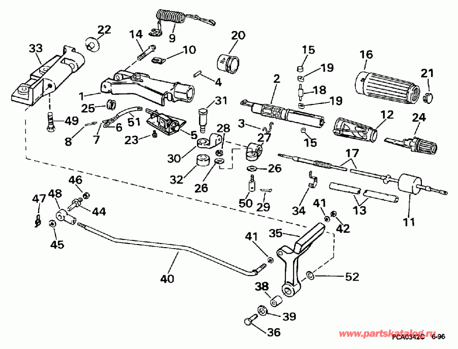 ��������� ��������� Evinrude E30REUD 1997  - ee������ & ������������� Handle