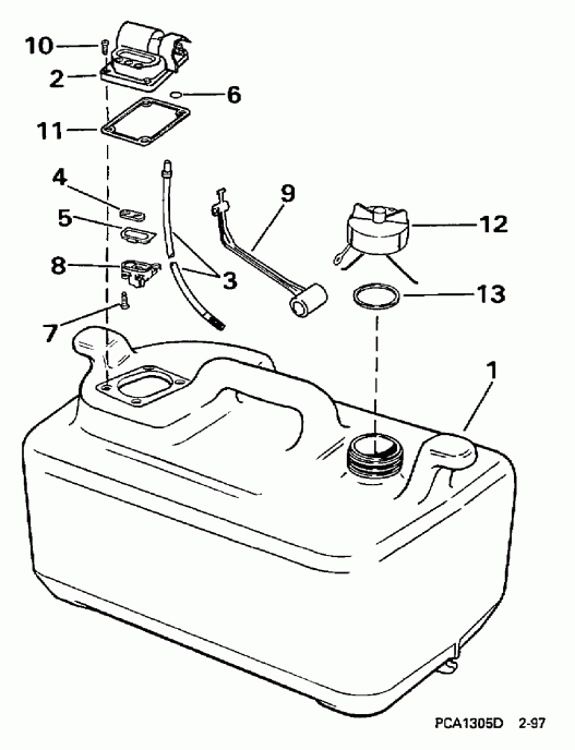 ����� Evinrude E30TEEUD 1997  - 6 ������ / 6 Gallon