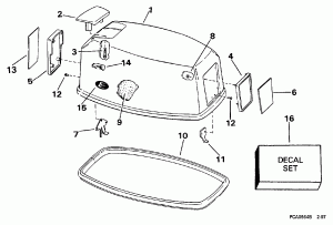 ������ ��������� (�����) - Evinrude (Engine Cover - Evinrude)