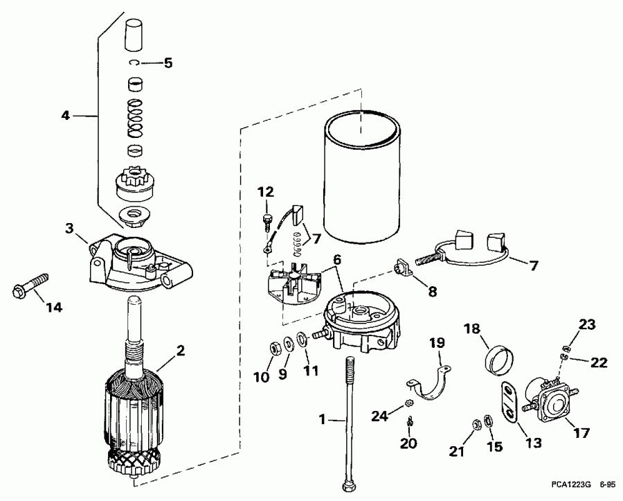 �������� ��������� ����� Evinrude E35RMLEUR 1997  - ectric ������� - ectric Starter