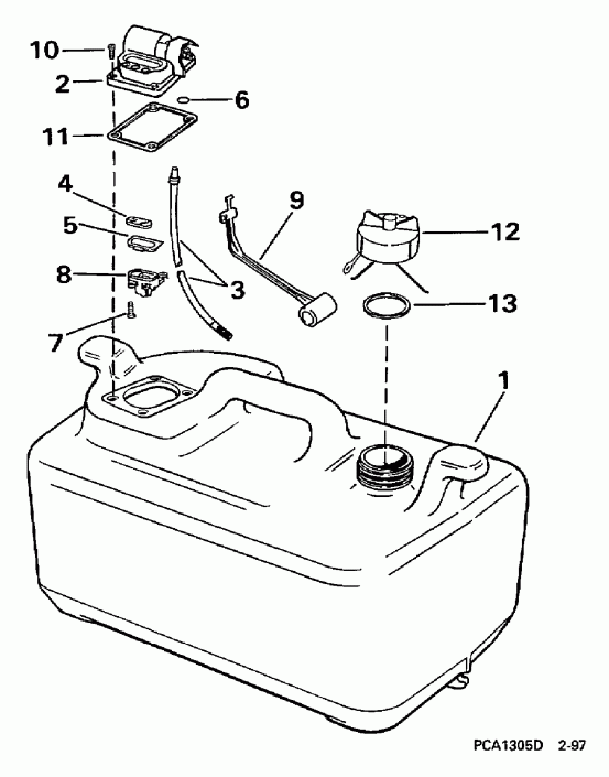 ����� EVINRUDE E40TEEUC 1997  - 6 Gallon