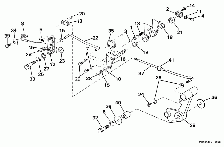 �������� ��������� ����� EVINRUDE E40TTLEUC 1997  - ift ��������� �������� - ift Linkage