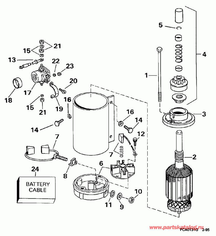 ����� Evinrude E50DTLEUR 1997  - ectric ������� / ectric Starter