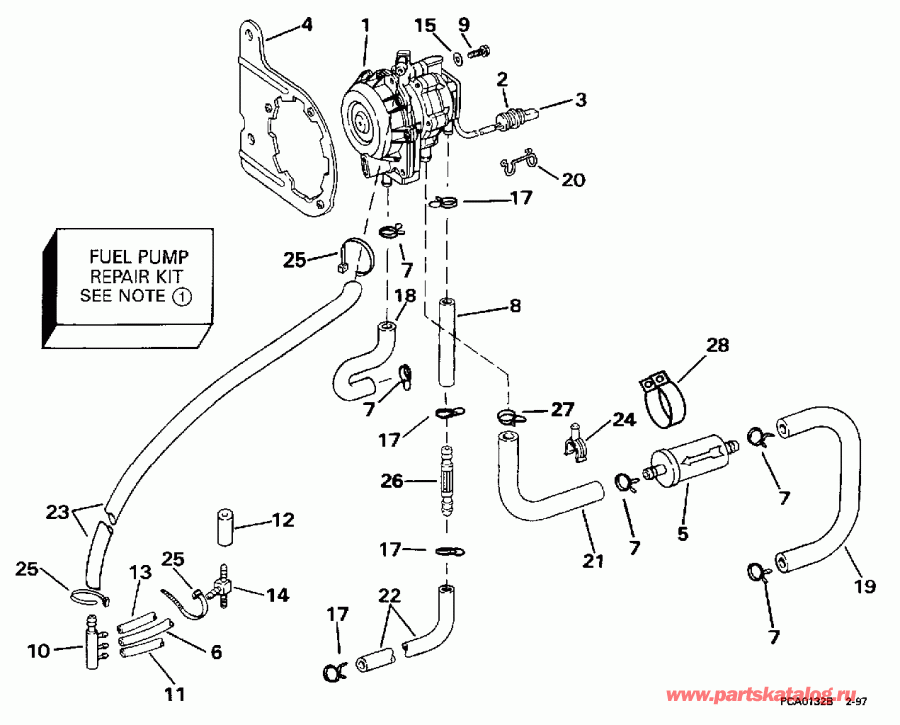 �������� ��������� ����� Evinrude E50DTLEUR 1997  - el �����