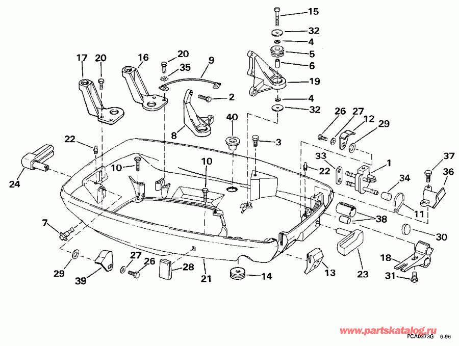 ��������� ����� EVINRUDE E50DTLEUR 1997  - wer Engine Cover - wer ������ ��������� (�����)