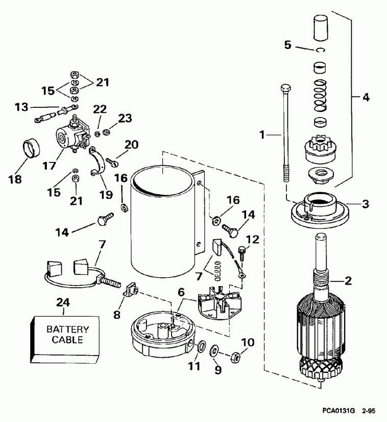 ��������� ��������� EVINRUDE E50ELEUR 1997  - ectric Starter / ectric �������