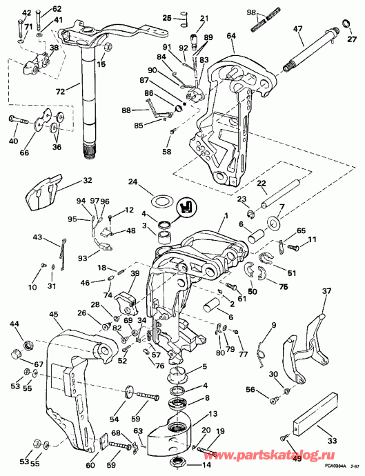 �������� ����� Evinrude E50ELEUR 1997  - Power Trim & Tilt