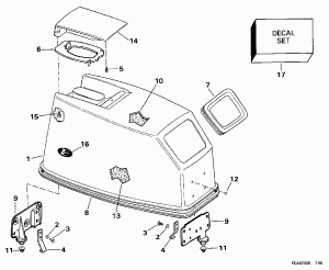 ������ ��������� (�����) - Evinrude - ���� Start Only (Engine Cover - Evinrude - Rope Start Only)