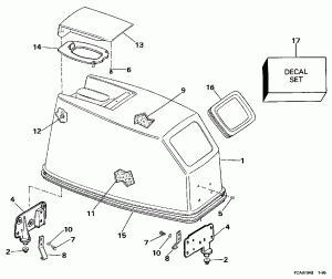 ������ ��������� (�����) - Johnson - ���� Start Only (Engine Cover - Johnson - Rope Start Only)
