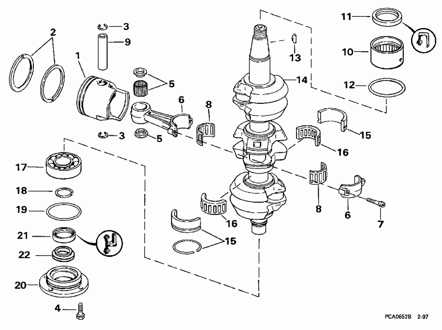 �������� ��������� ����� Evinrude E50TTLEUR 1997  - ank��� & �������
