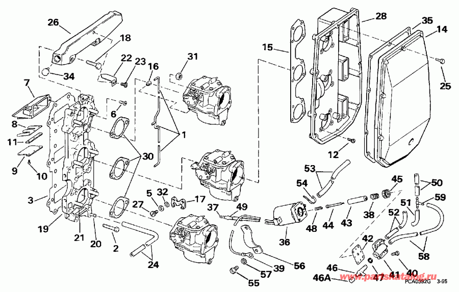 �������� ��������� ����� Evinrude E50TTLEUR 1997  - take Manifold