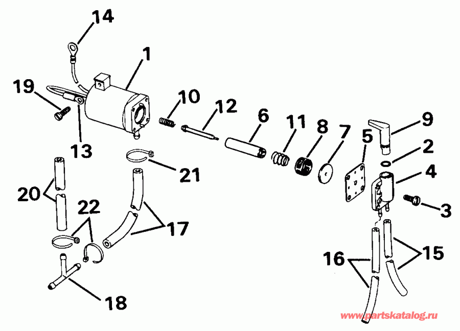 ��������� �������� ����� Evinrude E60ELEUA 1997  - el Hose & Primer Bulb 5/16 In. I.d. - el ����� & ��������� ����� 5 / 16 ���� I.d.