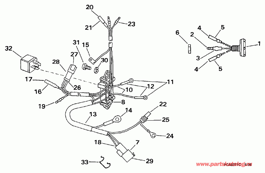 ����� Evinrude E60ELEUA 1997  - wer Trim/tilt Electrical