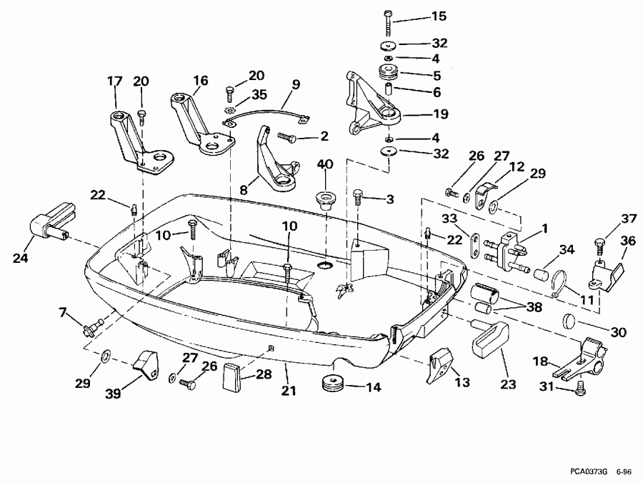  Evinrude E70TLEUM 1997  - wer Engine Cover - wer ������ ��������� (�����)