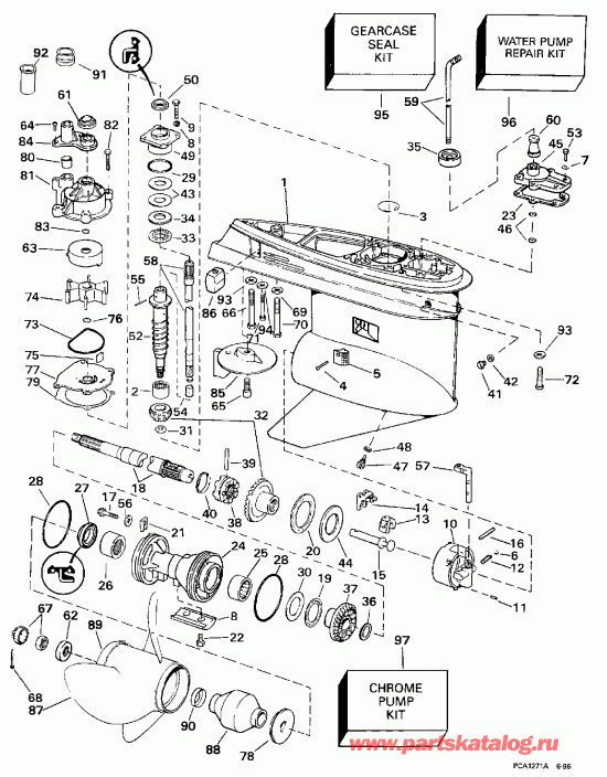  EVINRUDE E90ELEUA 1997  - 25 In. Models - 25 ���� Models