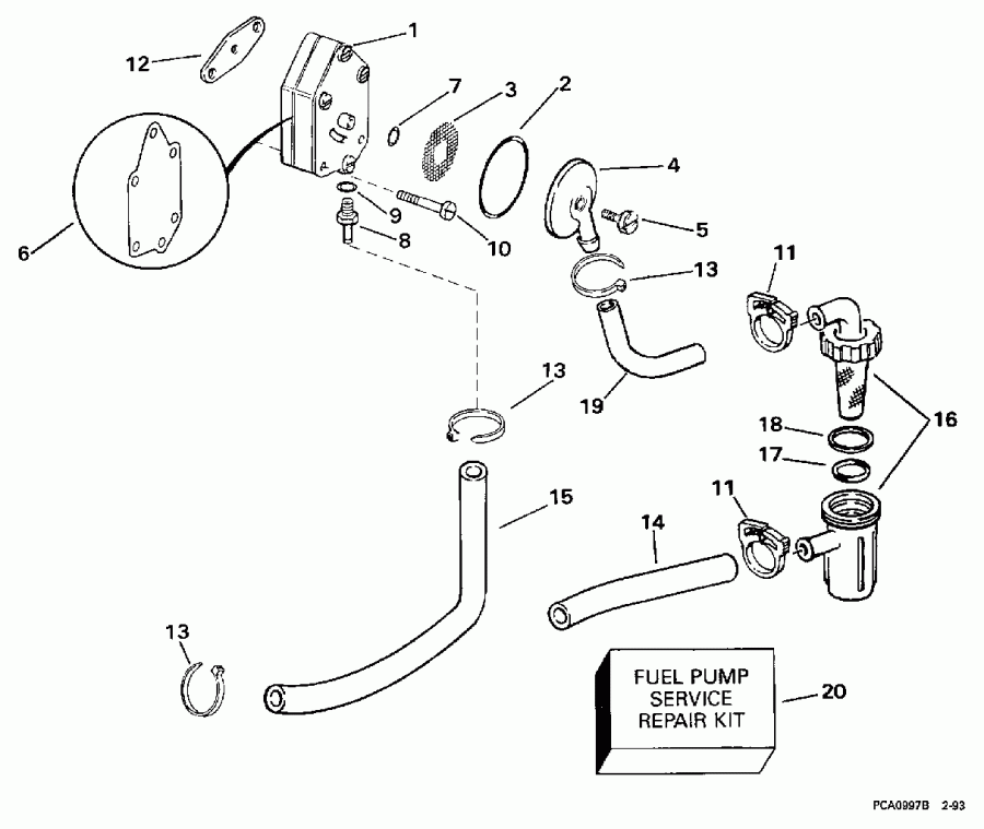 �������� ��������� ����� Evinrude HE15RPW 1997  - 10-15rp Models Only - 10-15rp Models Only